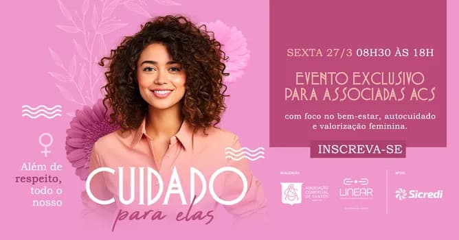 Imagem do Dia da Mulher ACS 2026 | Experiência de Bem-Estar