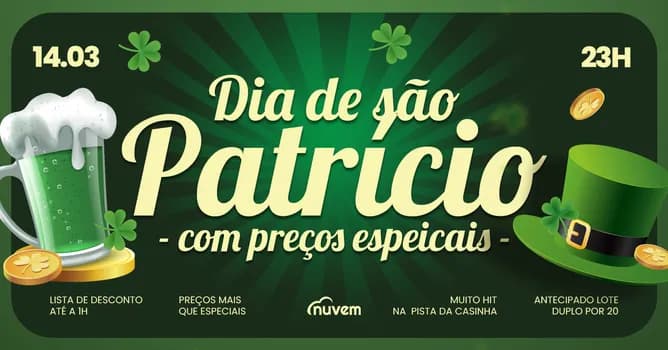 Imagem do Dia de São Patrício - 14/3