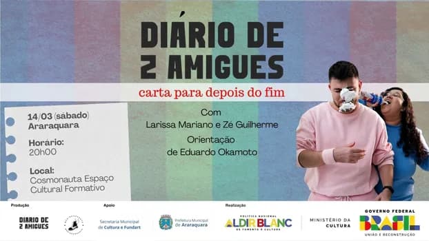 Imagem do Diário de 2 amigues - carta para depois do fim