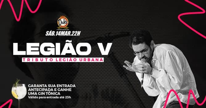 Imagem do Duke Pub - Legião V - Sábad0 - 14/03