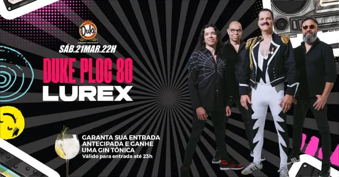Imagem do Duke Pub - Ploc 80 com Lurex - Sábado - 21/03