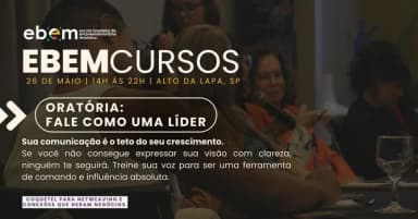 EBEM Formações: Oratória - Fale como uma Líder em São Paulo