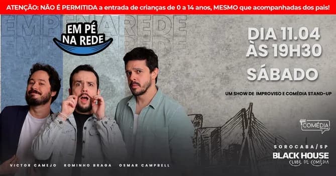 Imagem do EM PÉ NA REDE em SOROCABA - Stand up Comedy