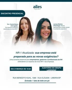 Imagem do Encontro Presencial  NR-1 Atualizada