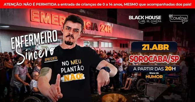 Imagem do ENFERMEIRO SINCERO EM SOROCABA - STAND UP COMEDY