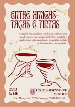 Imagem do Entre Amigas: Taças e Tintas