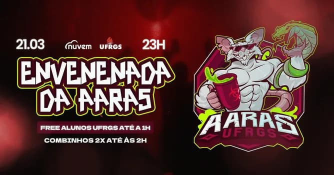 Imagem do Envenenada FREE ALUNOS UFRGS + AARAS - 21/3 