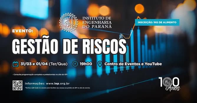 Imagem do EVENTO – GESTÃO DE RISCOS
