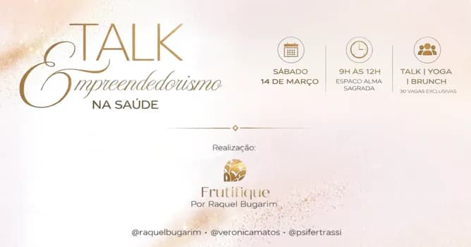 Imagem do Evento Talk Empreendedorismo na Saúde