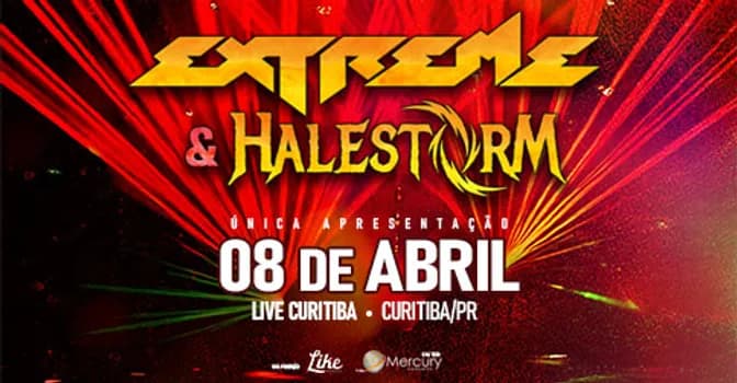 Imagem do Extreme e Halestorm