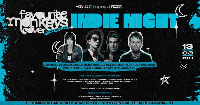 Imagem do Favourite Monkeys Cover apresenta INDIE NIGHT