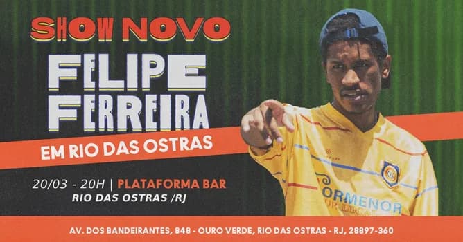 Imagem do Felipe Ferreira - Novo Show - Rio das Ostras