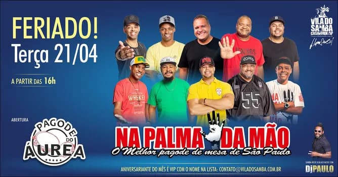 Imagem do FERIADO com NA PALMA DA MÃO na VILA DO SAMBA