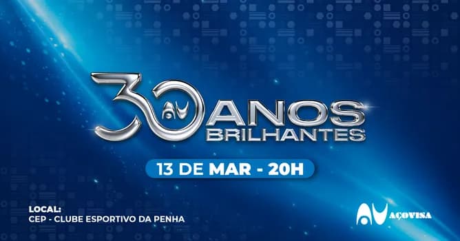 Imagem do Festa 30 Anos Brilhantes - Açovisa
