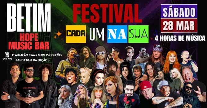 Imagem do Festival Cada Um Na Sua em Betim/MG - 28/03/2026