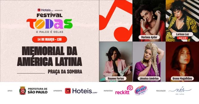 Imagem do FESTIVAL TODAS - O PALCO É DELAS