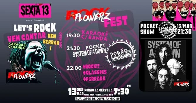 Imagem do Flowerz Fest - Bandaoke - Karaoke com Banda + System
