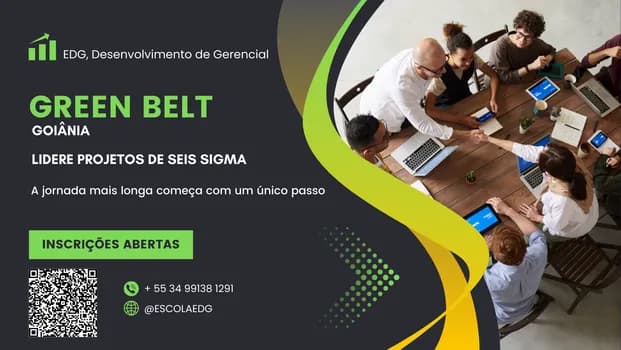 Imagem do Formação Green Belt Lean Six Sigma Turma Goiânia