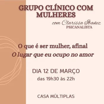 Imagem do GRUPO CLÍNICO COM MULHERES