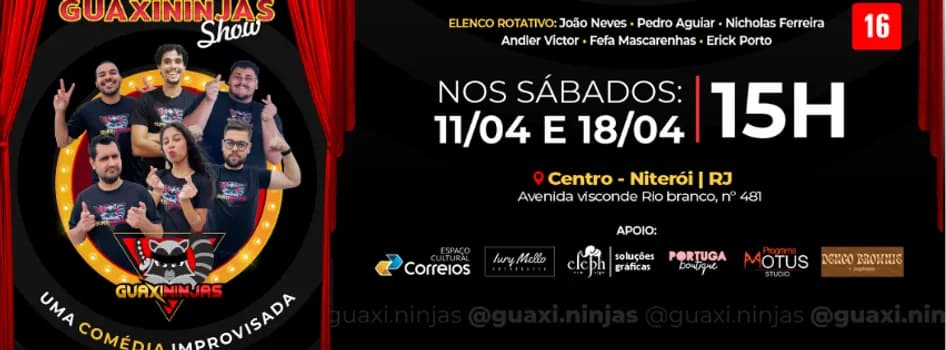 Imagem do Guaxininjas show, Uma Comédia Improvisada!