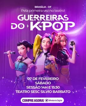 Imagem do GUERREIRAS DO KPOP TEATRO SESC SILVIO BARBATO - 14h