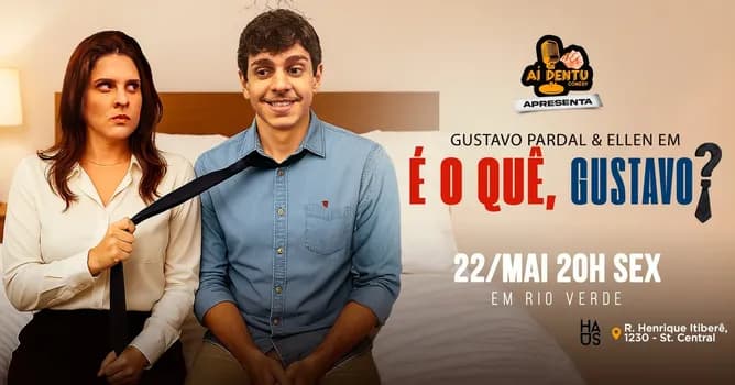 Imagem do Gustavo Pardal e Ellen em ' É o que, Gustavo ??'