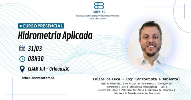Imagem do Hidrometria Aplicada com Felipe de Luca