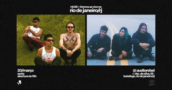 Imagem do HOZE + Drenna ao vivo no rio de janeiro/rj