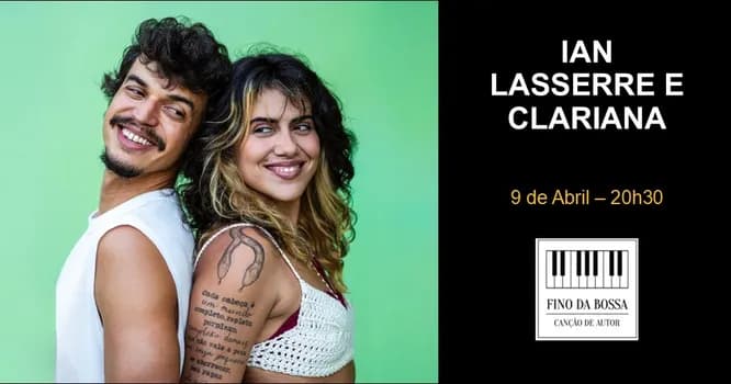 Imagem do Ian lasserre e Clariana no Fino da Bossa