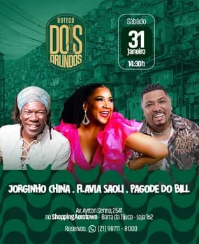 Imagem do JORGINHO CHINA, FLAVIA SAOLI E PAGODE DO BILL