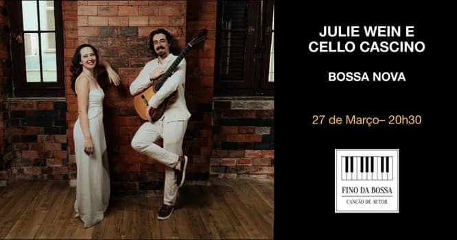 Imagem do Julie Wein e Cello Cascino no Fino da Bossa