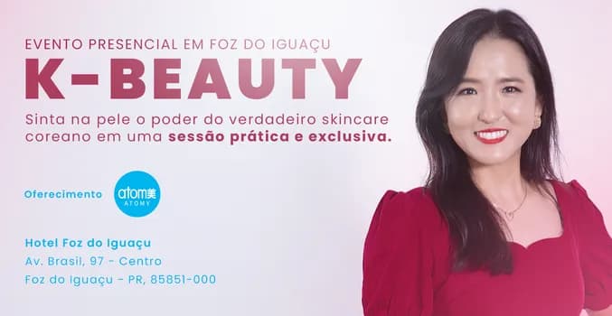 Imagem do K-Beauty com Profa. Sandra Jang  - Foz do Iguaçu