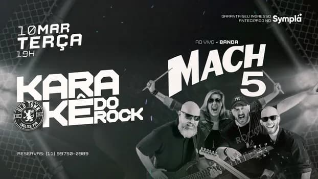 Imagem do Karaokê com a Banda Mach5 no Old Town