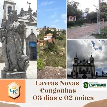 Lavras Novas e Congonhas 03 dias e 02 noites   em Ouro Preto