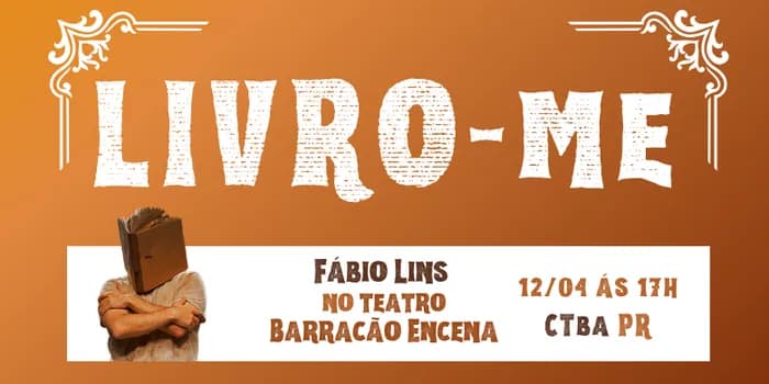 Imagem do LIVRO-ME domingo 12/04 Curitiba Fábio Lins