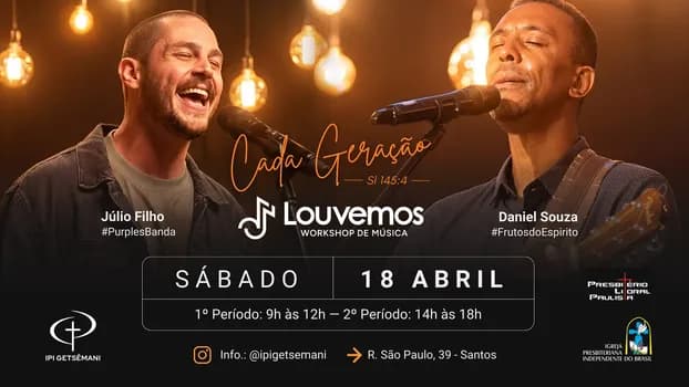 Imagem do Louvemos Workshop de Música