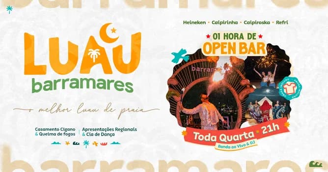 Imagem do LUAU BARRAMARES - QUARTA FEIRA 18.03 - PORTO SEGURO 