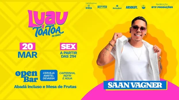 Imagem do LUAU TÔA TÔA - 20/03/2026 - SEXTA-FEIRA