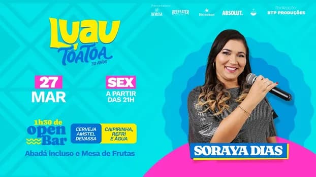 Imagem do LUAU TÔA TÔA - 27/03/2026 - SEXTA-FEIRA