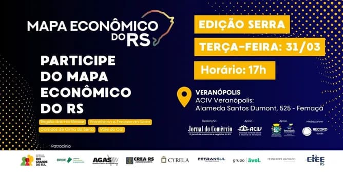Imagem do Mapa Econômico do Rio Grande do Sul | Edição Serra