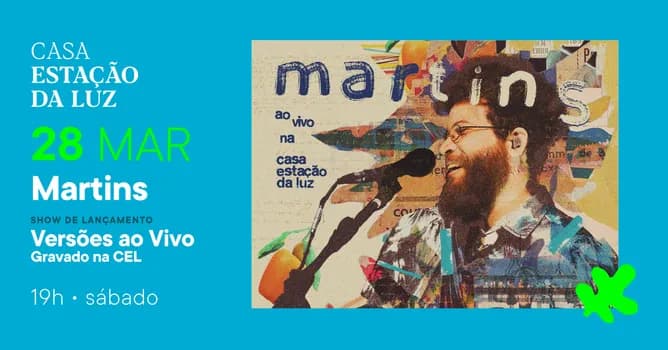 Imagem do Martins - lançamento do “ Versões ao Vivo “