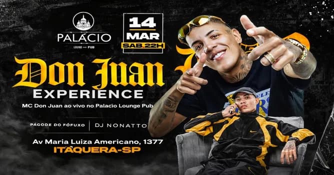 Imagem do MC Don Juan no Palácio Lounge Pub