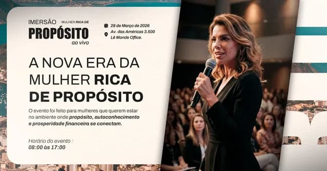 Imagem do MULHER RICA DE PROPÓSITO| MRP 2026