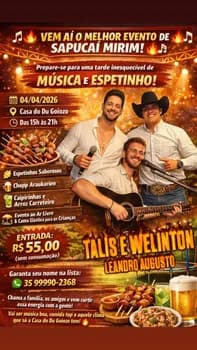 Imagem do MUSICA E ESPETINHO EM SAPUCAÍ MIRIM