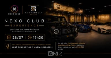 Nexo Club - Experience + Scarabelli Motors em Belo Horizonte