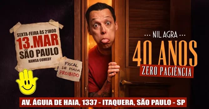 Imagem do NIL AGRA - 40 ANOS, ZERO PACIÊNCIA