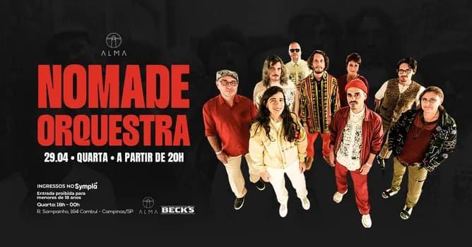 Imagem do NOMADE ORQUESTRA NO ALMA CAMPINAS | 29.04