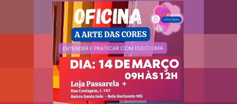 Imagem do Oficina A ARTE DAS CORES - Entender e praticar