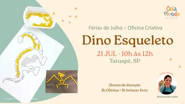 Imagem do Oficina Criativa Dino Esqueleto