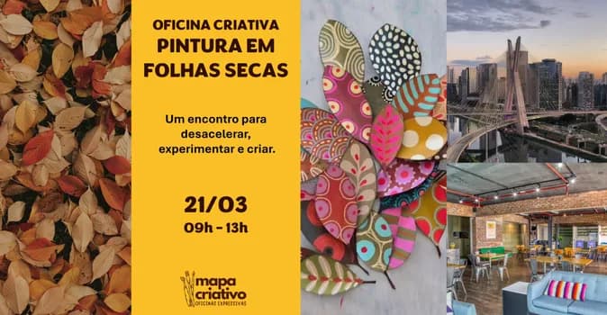 Imagem do Oficina Criativa | Pintura em Folhas Secas